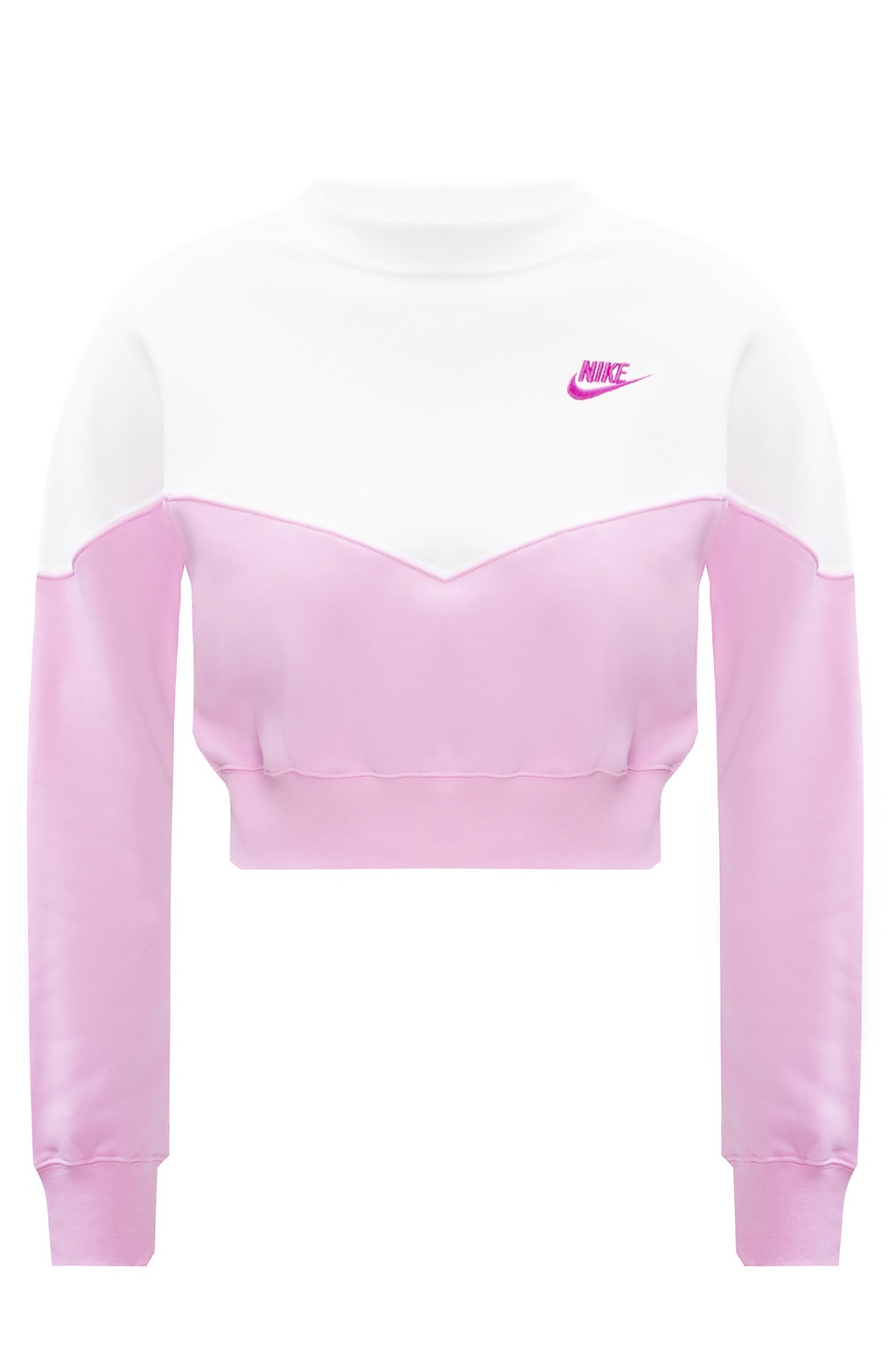 Nike pink crop discount jumper